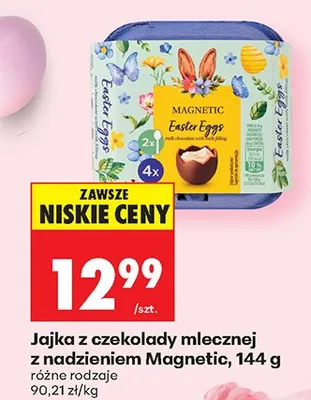 Jajka z czekolady mlecznej z nadzieniem różne rodzaje promocja w Biedronka