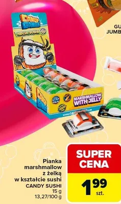 Pianka marshmallow z żelką w kształcie sushi Candy Sushi promocja w Carrefour