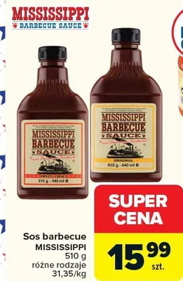 Sos barbecue Mississippi różne rodzaje promocja w Carrefour Market