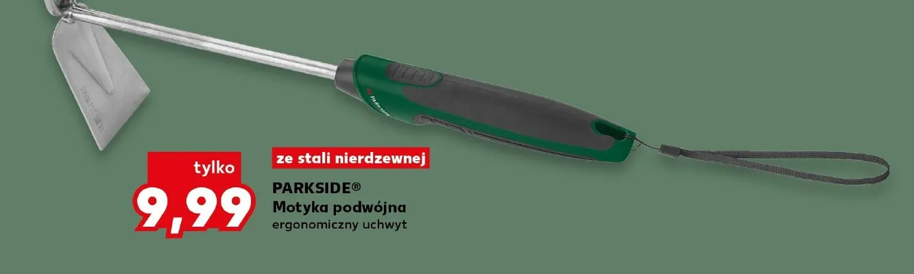 Motyka podwójna Parkside ze stali nierdzewnej ergonomiczny uchwyt promocja w Kaufland