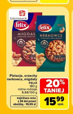 Migdały Felix promocja w Carrefour Market