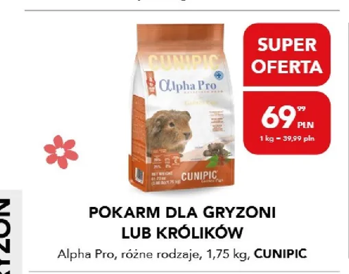 Pokarm dla gryzoni lub królików Alpha Pro Cunipic promocja w Aquael zoo