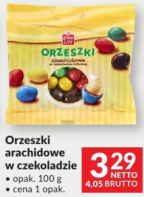 Orzeszki arachidowe w czekoladzie Fine Life promocja w Makro