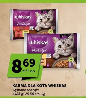 Karma dla kota Whiskas Pure Delight 4-pak 85 g promocja w Euro Sklep
