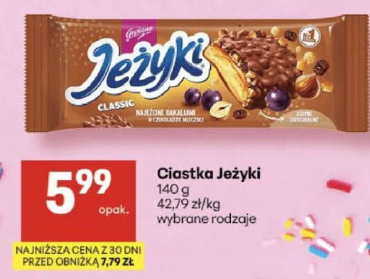 Ciastka Jeżyki promocja w Delikatesy Centrum