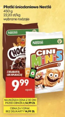 Płatki śniadaniowe Cini Minis Nestlé promocja w Delikatesy Centrum