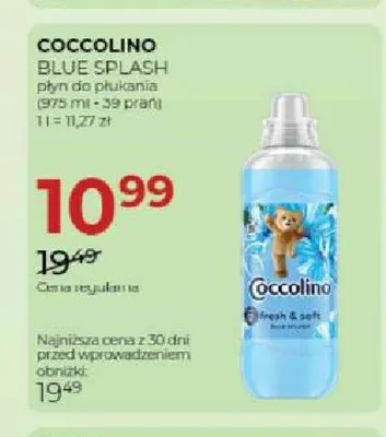 Płyn do płukania Coccolino Blue Splash promocja w Drogerie Jawa
