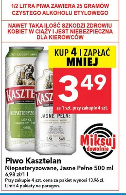 Piwo Niepasteryzowane Jasne Pełne promocja w LEWIATAN