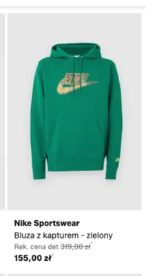 Bluza z kapturem Nike Sportswear zielony promocja w Lounge by Zalando