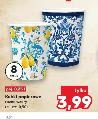 Kubki papierowe promocja w Kaufland