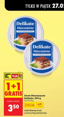 Serek Mascarpone promocja w Biedronka