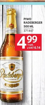 Piwo Radeberger Pilsner promocja w Selgros