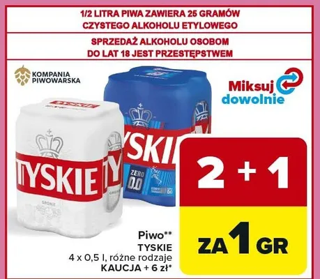Piwo różne rodzaje promocja w Carrefour Market