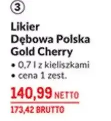 Likier Dębowa Polska Gold Cherry promocja w Makro