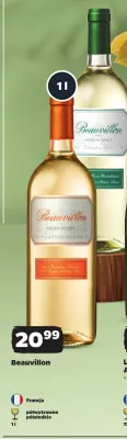 Wino białe Beauvillon półsłodkie promocja w Netto