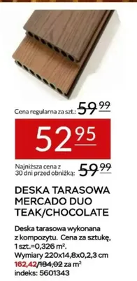 Deska tarasowa Mercado Duo Teak/Chocolate promocja w Abra Meble