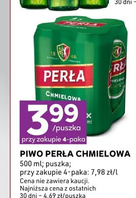 Piwo Perła Chmielowa 4-pak 500 ml promocja w Stokrotka