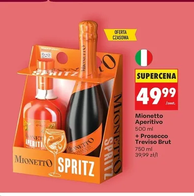Zestaw Mionetto Aperitivo + Prosecco Treviso Brut promocja w Biedronka