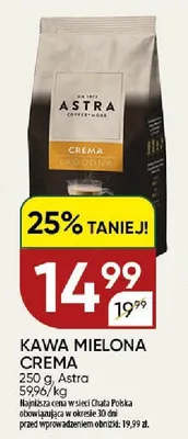 Kawa mielona Crema Astra promocja w Chata Polska