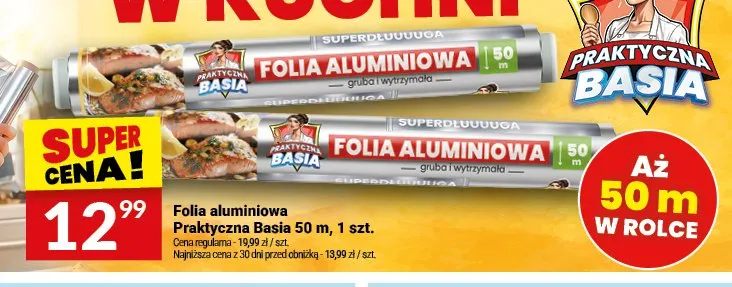 Folia aluminiowa Praktyczna Basia 50 m promocja w Twój Market