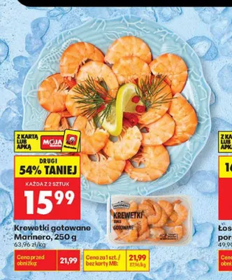 Krewetki gotowane Marinero promocja w Biedronka