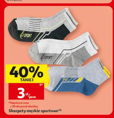 Skarpety męskie sportowe Inextenso promocja w Auchan