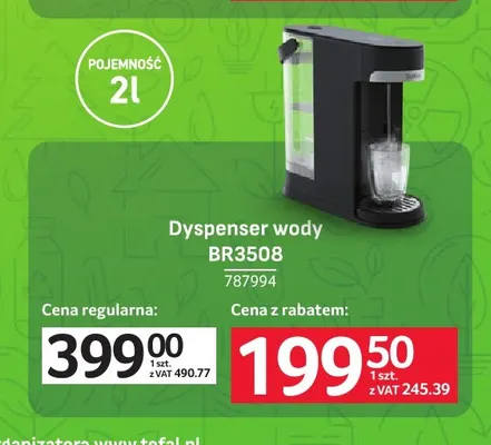 Dyspenser wody BR3508 Tefal promocja w Selgros
