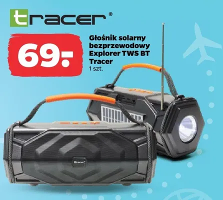 Głośnik solarny bezprzewodowy Explorer TWS BT promocja w Netto