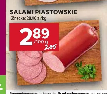 Salami piastowskie Kónecke promocja w Stokrotka