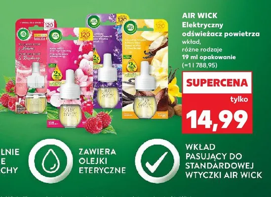 Elektryczny odświeżacz powietrza wkład, różne rodzaje promocja w Kaufland