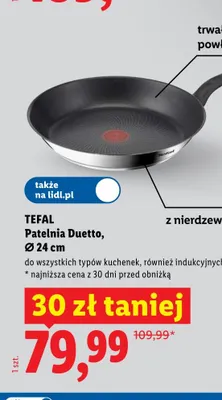 Patelnia TEFAL Duetto 24 cm promocja w Lidl