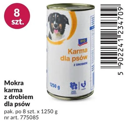 Mokra karma z drobiem dla psów promocja w Makro