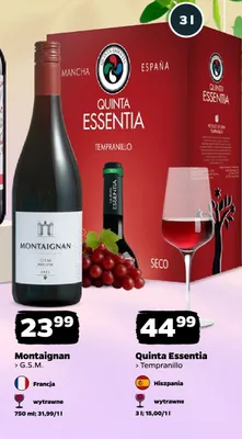 Wino czerwone Quinta Essentia Tempranillo hiszpańskie wytrawne promocja w Netto