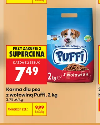 Karma dla psa z wołowiną Puffi promocja w Biedronka