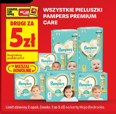 Pieluszki Pampers Premium Care promocja w Biedronka