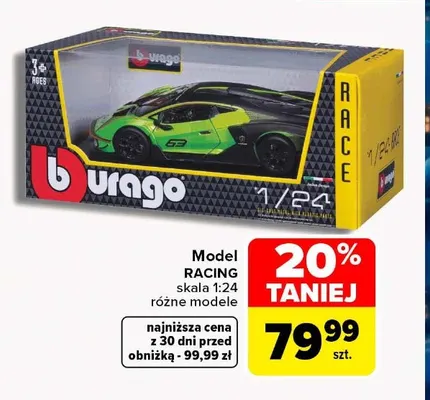 Model Racing skala 1:24 Bburago promocja w Carrefour