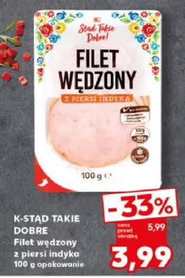 Filet wędzony z piersi indyka promocja w Kaufland