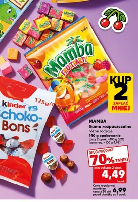 Guma rozpuszczalna Mamba Fruit Party promocja w Kaufland
