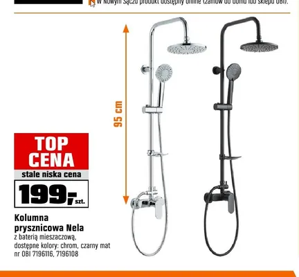 Kolumna prysznicowa Nela chrom promocja w OBI