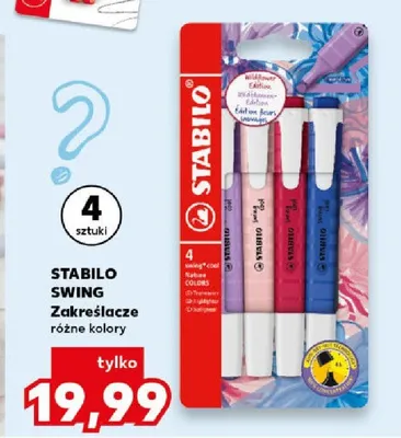 Zakreślacze Stabilo Swing Cool 4-pak promocja w Kaufland