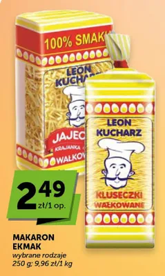 Makaron Ekmak Leon Kucharz Jajeczna Krajanka Wałkowana promocja w ABC