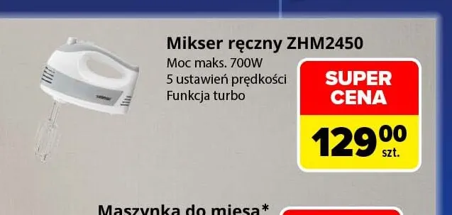 Mikser ręczny ZHM2450 Zelmer promocja w Carrefour
