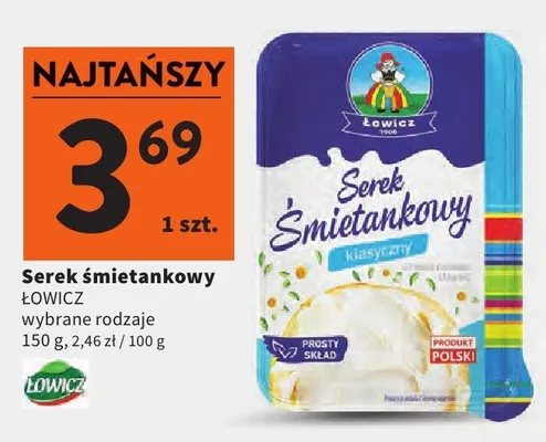 Serek śmietankowy Łowicz klasyczny promocja w Intermarche