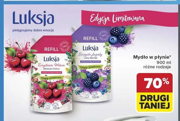 Mydło w płynie Luksja zapas promocja w Carrefour