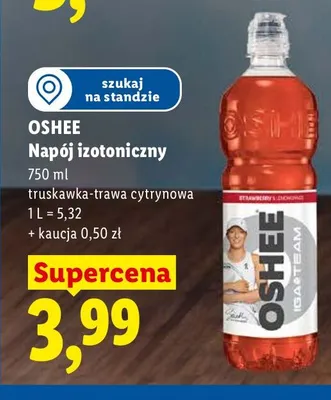 Napój izotoniczny Oshee truskawka-trawa cytrynowa promocja w Lidl