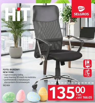 Fotel biurowy NEW YORK promocja w Selgros
