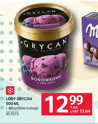 Lody Grycan Borówkowe promocja w Selgros
