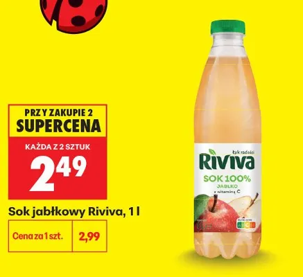 Sok jabłkowy Riviva promocja w Biedronka