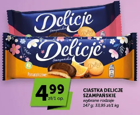Ciastka Delicje Szampańskie pomarańczowe promocja w ABC