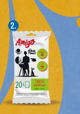 Tacki papierowe jednorazowe Amigo promocja w POLOmarket
